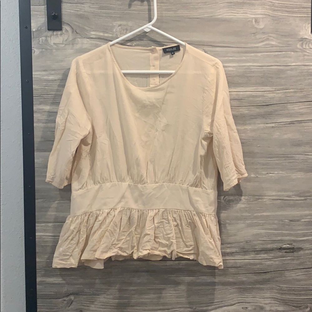 Cream flared blouse